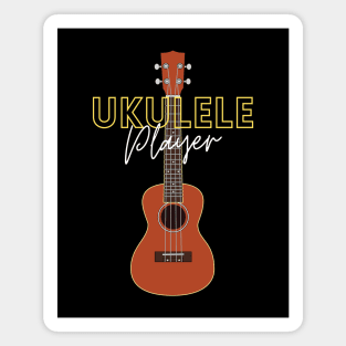 Ukulele Player Mahogany Ukulele Magnet